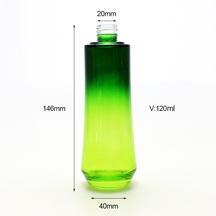 Gradient Green Glass Perfume Bottle For Skincare